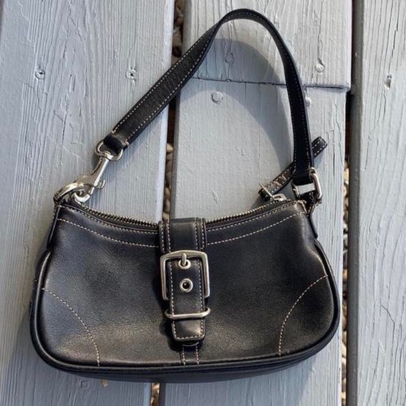 Coach Handbags - Coach Demi Hampton flap buckle leather mini Bag